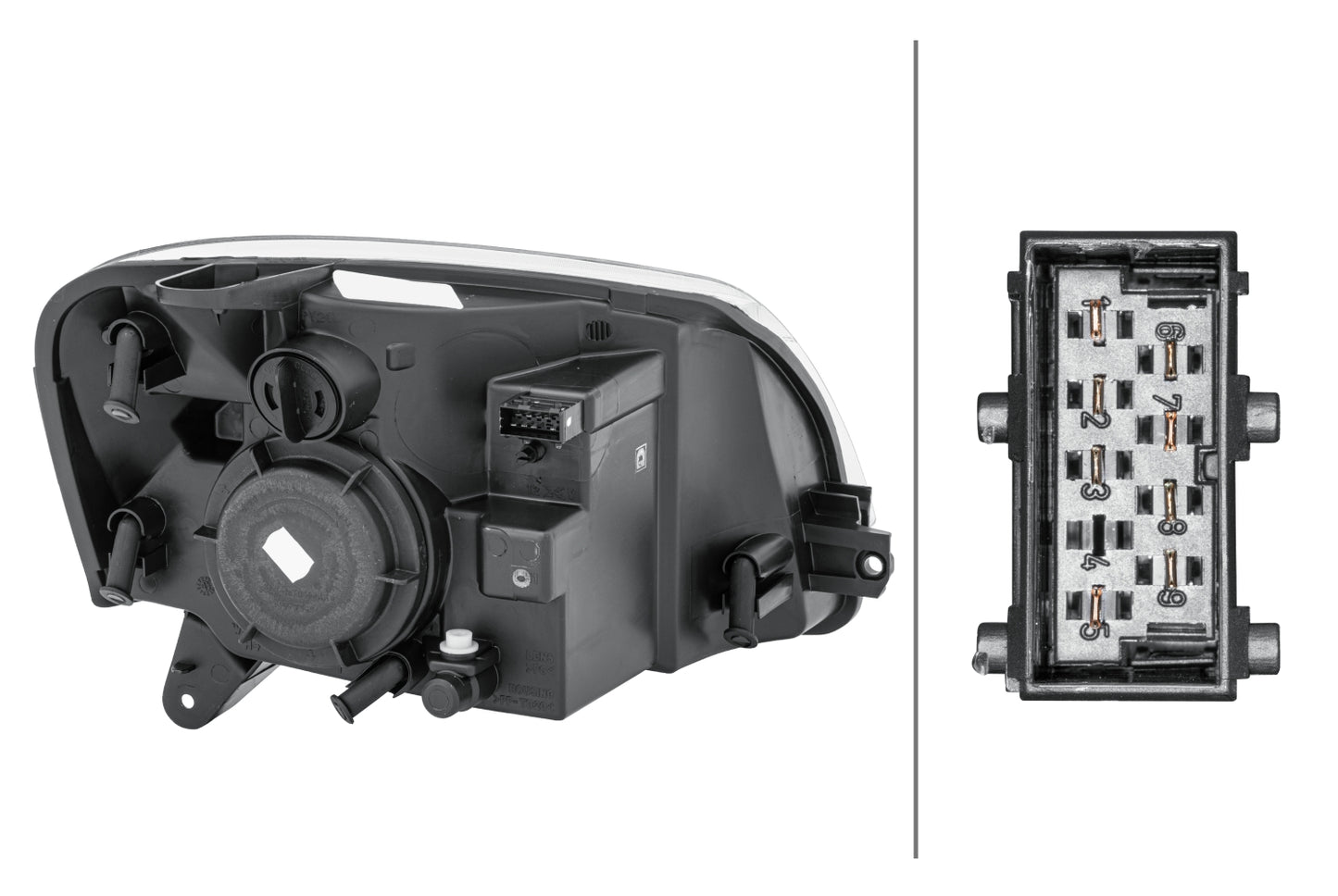 HELLA Halogen-Headlight - left - for e.g. Citroën Berlingo (M_) 1EG010196-011
