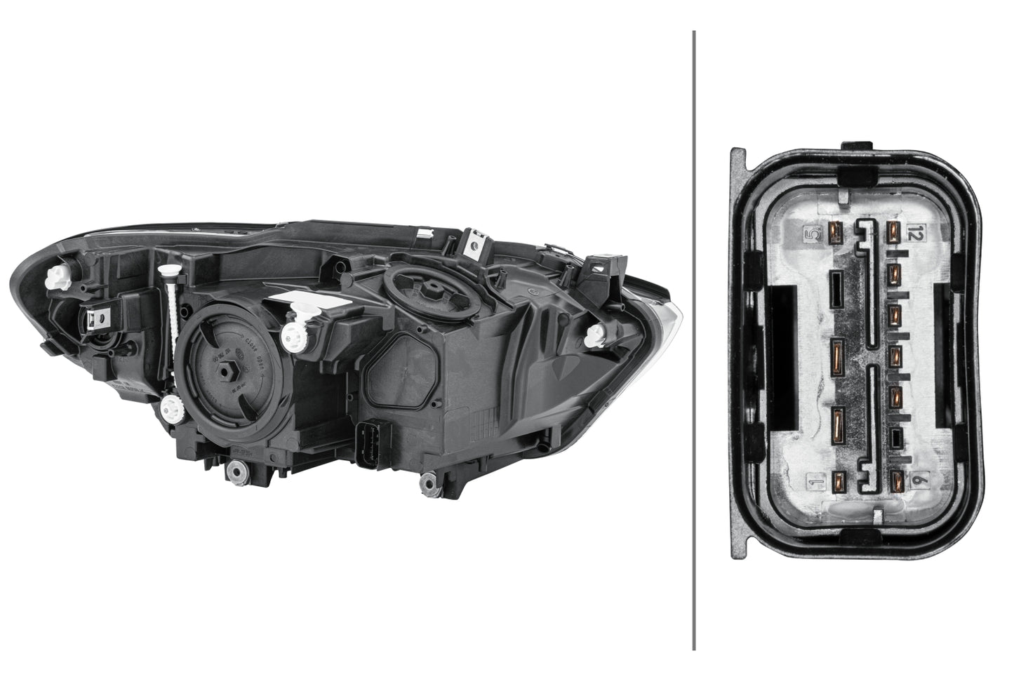 HELLA Halogen-Headlight - left - for e.g. BMW 1 (F20) 1EG011919-411