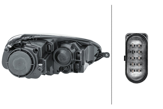 HELLA Halogen-Headlight - left - for e.g. VW Golf V (1K1) 1EG247007-411