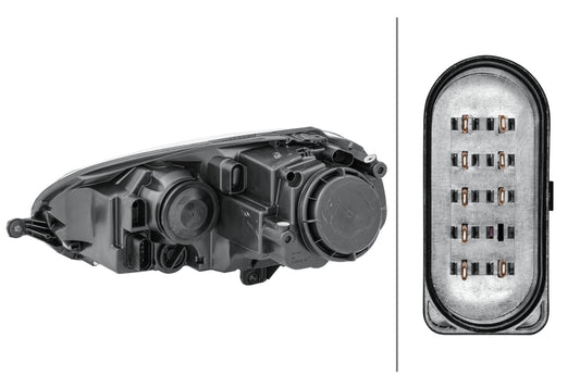 HELLA Halogen-Headlight - right - for e.g. VW Golf V (1K1) 1EG247007-421