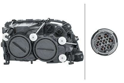 HELLA Halogen/FF-Headlight - left - for e.g. Mercedes-Benz Actros MP3 1EH009513-031