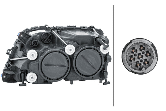 HELLA FF/Halogen-Headlight - right - for e.g. Mercedes-Benz Actros MP3 1EH009513-041