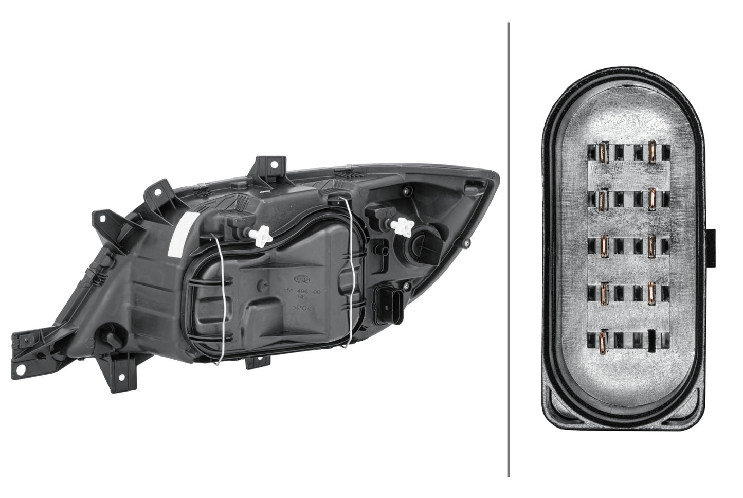 HELLA Halogen-Headlight - right - for e.g. Mercedes-Benz Sprinter 3-T Chassis (903) 1EH246047-021