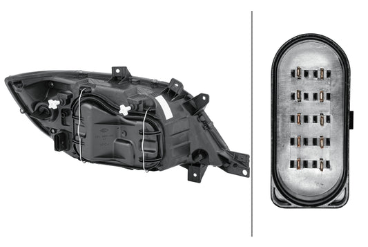 HELLA Halogen-Headlight - left - for e.g. Mercedes-Benz Sprinter 3-T Chassis (903) 1EH246047-051