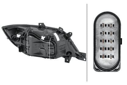 HELLA Halogen-Headlight - left - for e.g. Mercedes-Benz Sprinter 3-T Chassis (903) 1EH246047-051