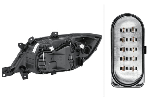 HELLA Halogen-Headlight - right - for e.g. Mercedes-Benz Sprinter 3-T Chassis (903) 1EH246047-061