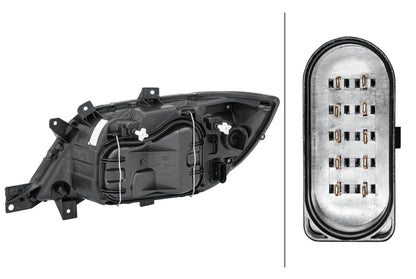 HELLA Halogen-Headlight - right - for e.g. Mercedes-Benz Sprinter 3-T Chassis (903) 1EH246047-061