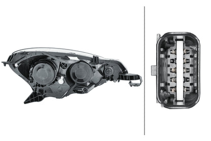 HELLA Bulb-Headlight - left - for e.g. Citroën C3 II (SC_) 1EJ354674-011