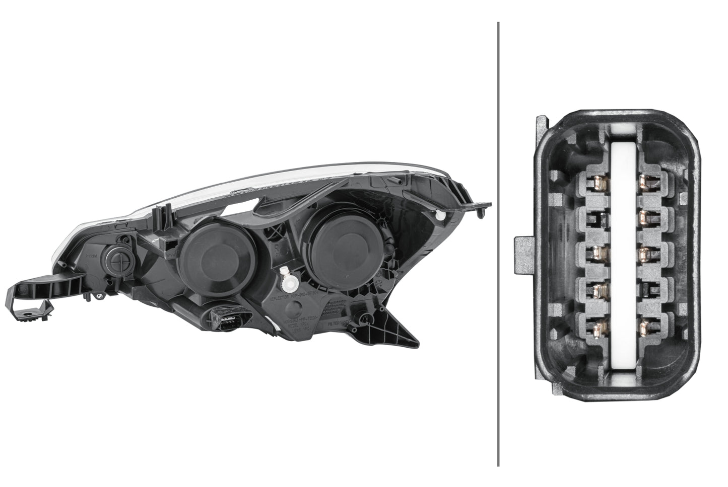 HELLA Bulb-Headlight - right - for e.g. Citroën C3 II (SC_) 1EJ354674-021