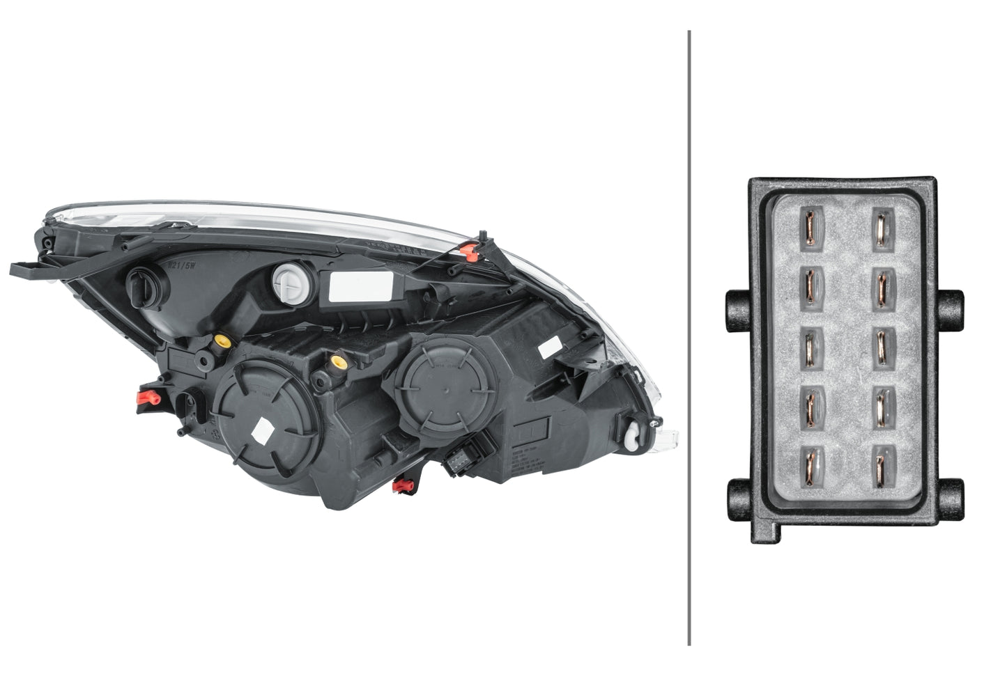 HELLA Halogen/FF-Headlight - left - for e.g. Opel Meriva B Mpv (S10) 1EJ354676-011