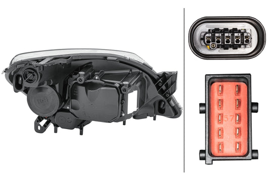 HELLA Halogen/Bi-Xenon-Headlight - left - for e.g. Opel Astra H (A04) 1EL008700-311