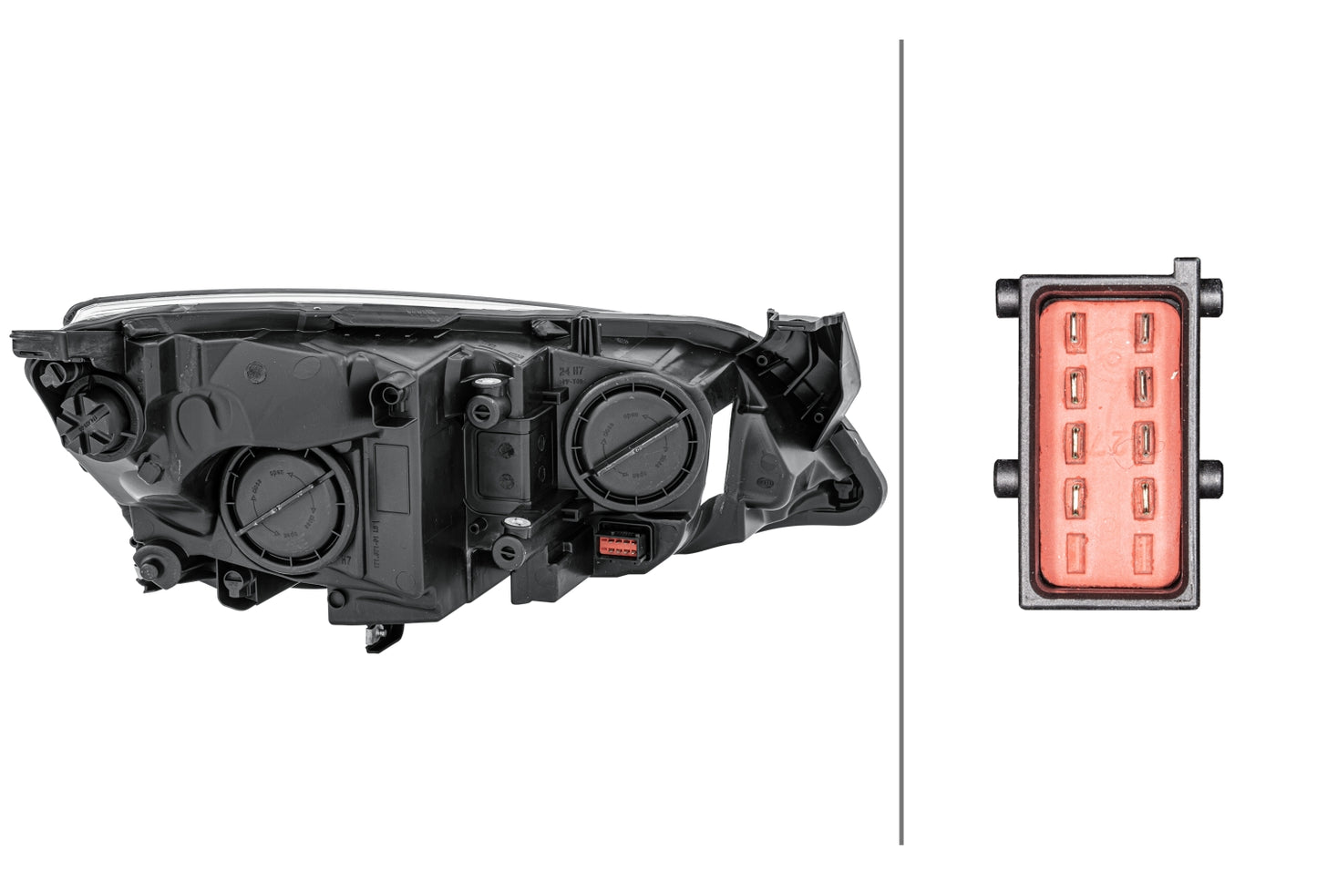 HELLA FF/Halogen-Headlight - left - for e.g. Opel Astra J (P10) 1EG010011-311