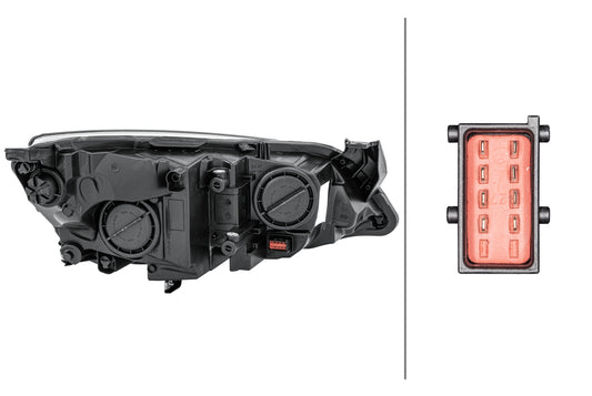 HELLA FF/Halogen-Headlight - left - for e.g. Opel Astra J (P10) 1EG010011-311