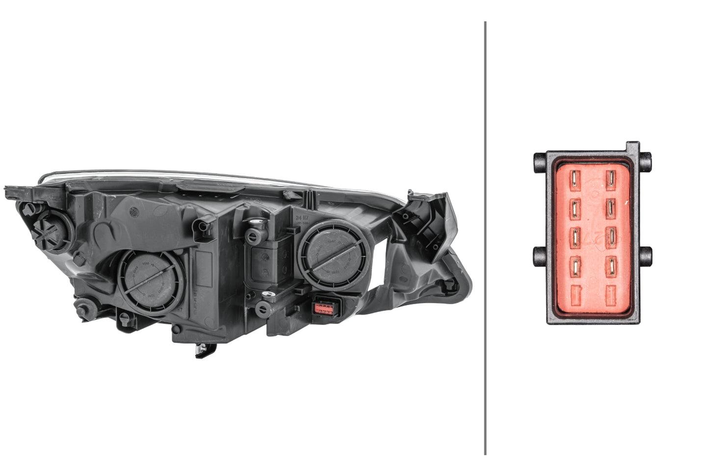 HELLA FF/Halogen-Headlight - left - for e.g. Opel Astra J (P10) 1EG010011-671