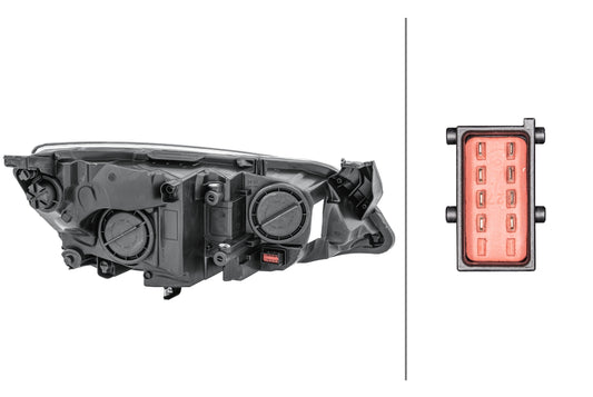 HELLA FF/Halogen-Headlight - left - for e.g. Opel Astra J (P10) 1EG010011-671