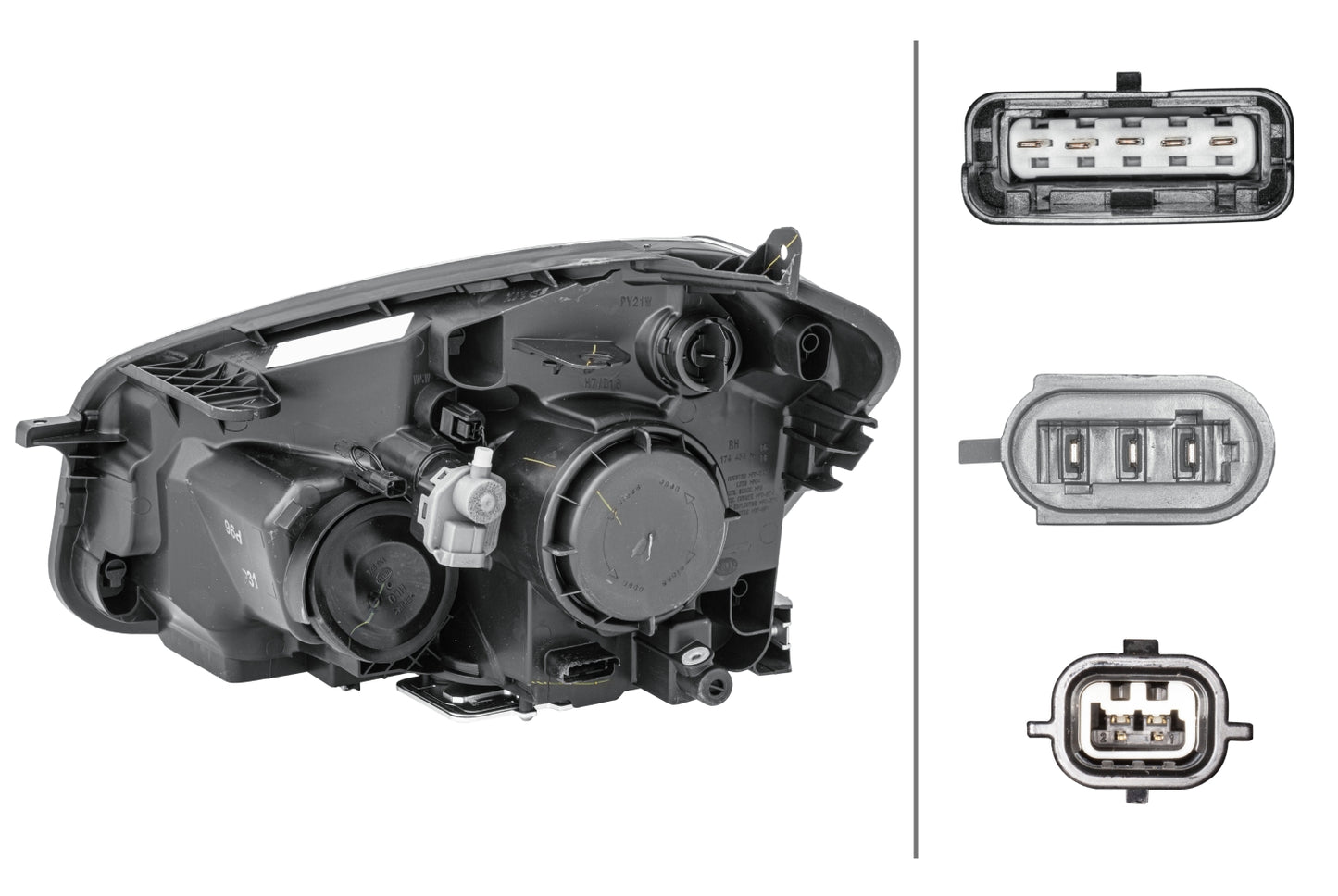 HELLA Xenon-Headlight - right - for e.g. Nissan Qashqai I (J10, NJ10, JJ10E) 1EL010335-261
