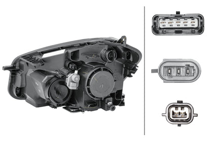 HELLA Xenon-Headlight - right - for e.g. Nissan Qashqai I (J10, NJ10, JJ10E) 1EL010335-261