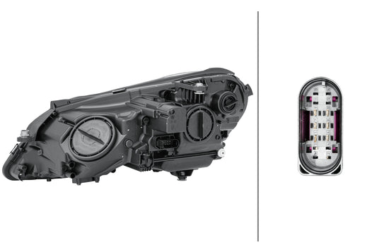 HELLA DE/Halogen-Headlight - right - for e.g. Mercedes-Benz E-Class (W212) 1EL010800-021