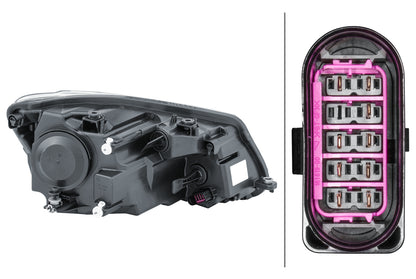 HELLA FF-Headlight - left - for e.g. VW Caddy III Box (2KA, 2KH, 2CA, 2CH) 1EL010551-011