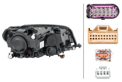 HELLA Bi-Xenon/LED/DE-Headlight - left - for e.g. VW Caddy IV Box (SAA, SAH) 1EL012286-211
