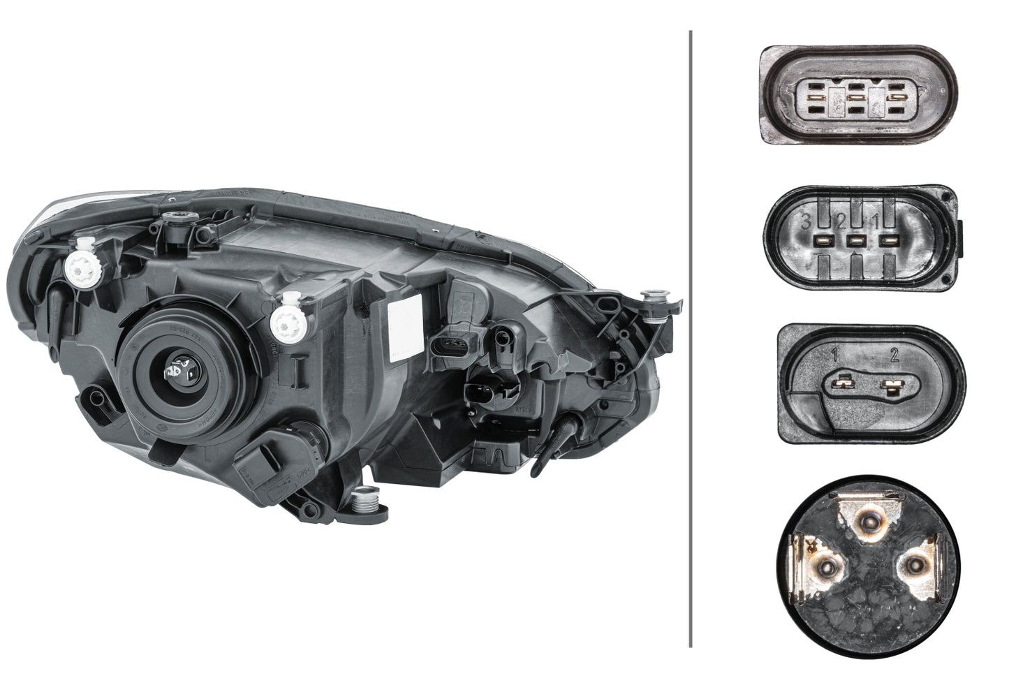 HELLA FF/Halogen-Headlight - left - for e.g. VW Up (121, 122, BL1, BL2) 1EL012644-011