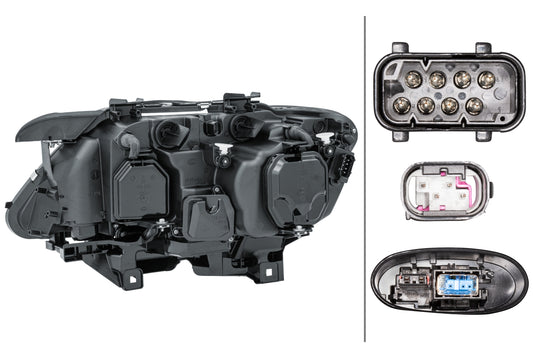 HELLA Halogen/Bi-Xenon-Headlight - right - for e.g. BMW 7 (E65, E66, E67) 1EL009043-421