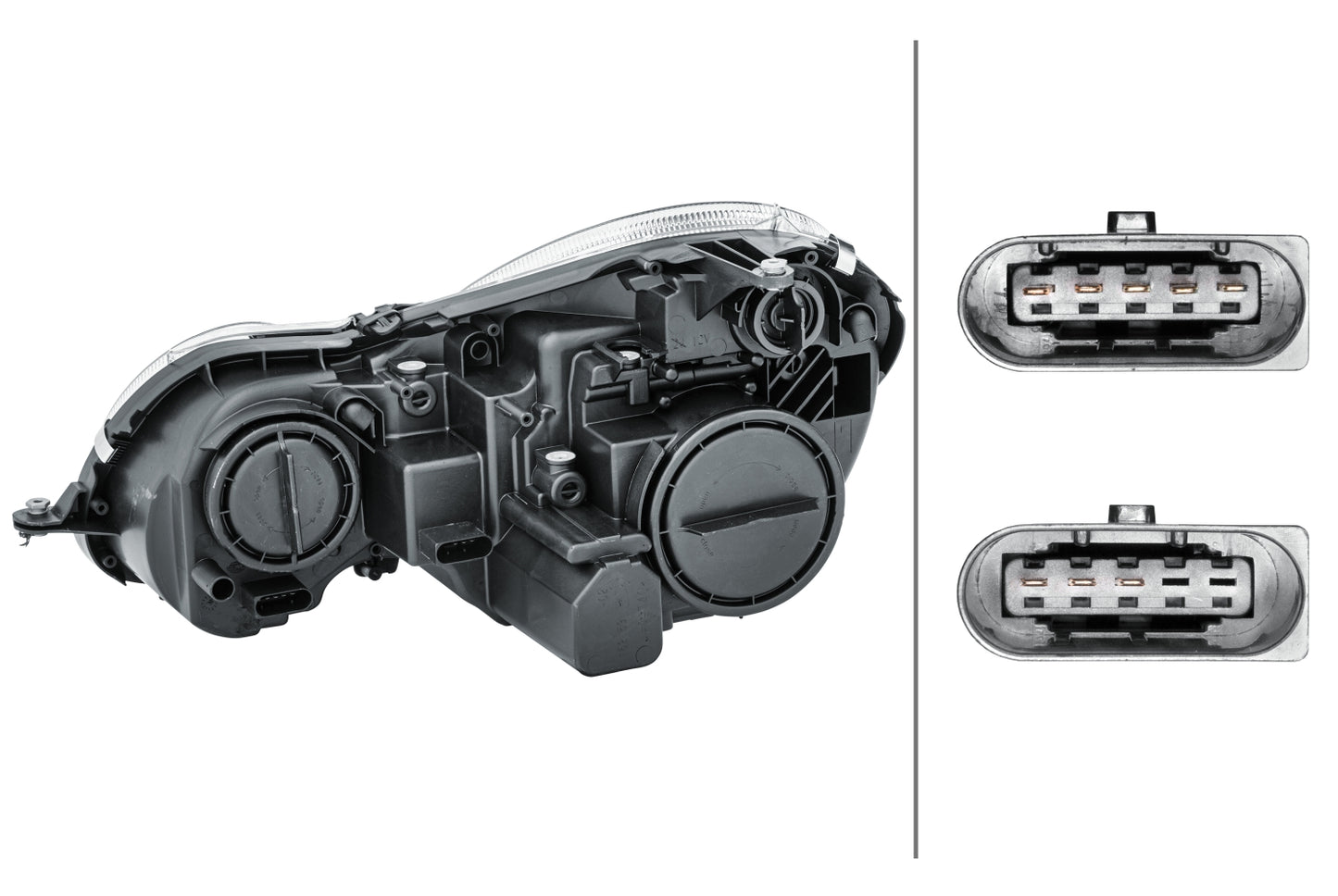 HELLA Halogen-Headlight - right - for e.g. Mercedes-Benz E-Class (W211) 1EL009260-081
