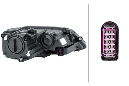 HELLA Halogen-Headlight - left - for e.g. VW Jetta IV (162, 163, AV3, AV2) 1EL010395-011