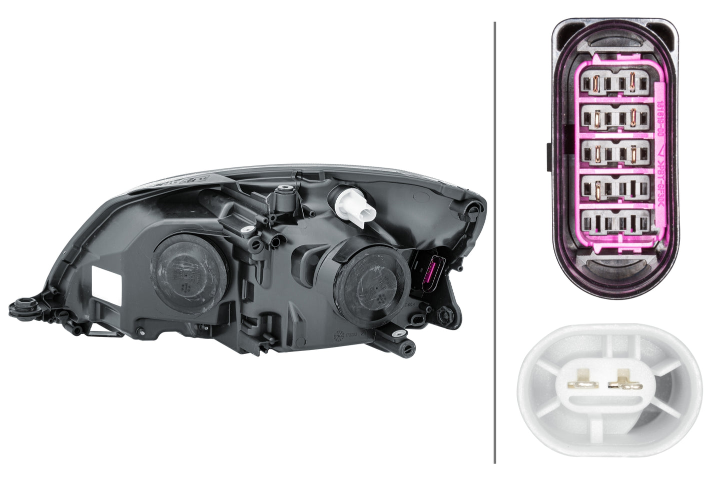 HELLA Halogen/DE/FF-Headlight - right - for e.g. Skoda Fabia II (542) 1EL010417-381