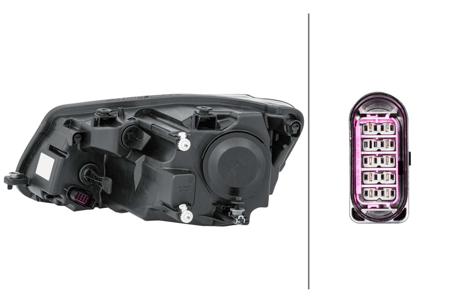 HELLA FF-Headlight - right - for e.g. VW Caddy III Box (2KA, 2KH, 2CA, 2CH) 1EL010551-121