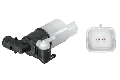HELLA Washer Fluid Pump, window cleaning - 12V 8TW006848-161