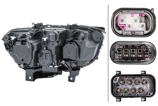 HELLA Halogen/Bi-Xenon-Headlight - left - for e.g. BMW 7 (E65, E66, E67) 1EL158075-011
