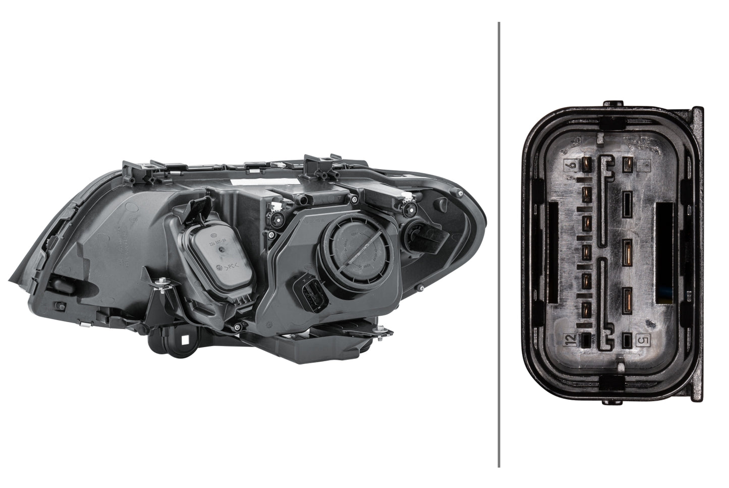HELLA DE/Halogen/FF-Headlight - right - for e.g. BMW X5 (E53) 1EL224486-221
