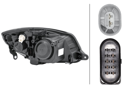 HELLA Halogen/FF/Dual Headlight-Headlight - left - for e.g. Skoda Fabia II (542) 1EL247025-251