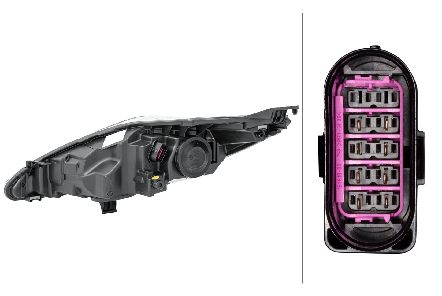 HELLA Halogen/DE-Headlight - right - for e.g. Ford Fiesta VI (CB1, CCN) 1EL247045-361
