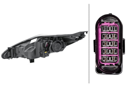 HELLA Halogen/DE-Headlight - right - for e.g. Ford Fiesta VI (CB1, CCN) 1EL247045-361