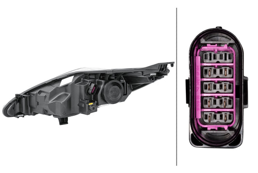 HELLA Halogen/DE-Headlight - right - for e.g. Ford Fiesta VI (CB1, CCN) 1EL247045-361
