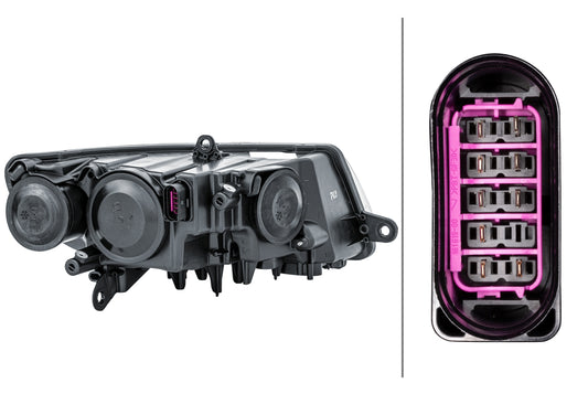 HELLA Halogen/DE/FF-Headlight - left - for e.g. Skoda Superb II Estate (3T5) 1EL247047-251
