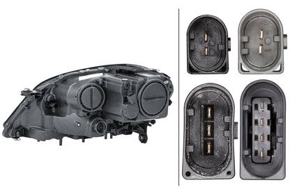 HELLA DE/Halogen/FF-Headlight - right - for e.g. Mercedes-Benz M-Class (W164) 1EL263064-021