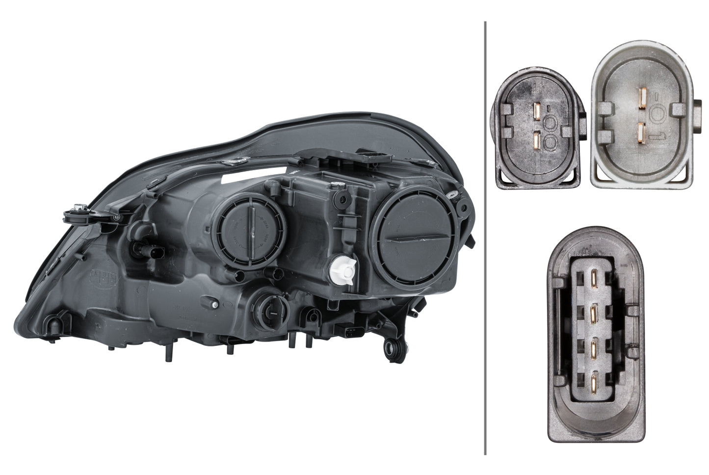 HELLA Halogen/DE/FF-Headlight - right - for e.g. Mercedes-Benz GL-Class (X164) 1EL263400-021