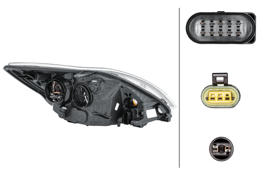 HELLA Bi-Xenon-Headlight - left - for e.g. Ford Focus II (DA_, HCP, DP) 1EL354807-051