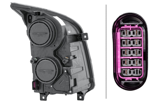 HELLA FF/Halogen-Headlight - left - for e.g. VW Crafter 30-50 Box (2E_) 1ER247017-051