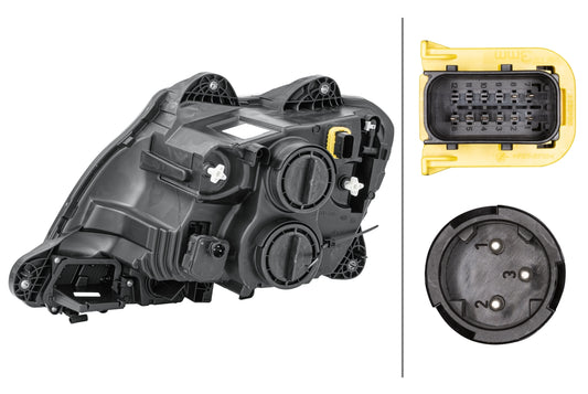 HELLA FF/Halogen-Headlight - right - for e.g. DAF CF FA 370 1LD010116-621