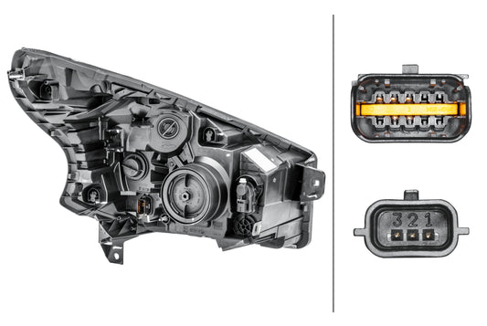 HELLA Halogen/FF-Headlight - left - for e.g. Fiat Talento Platform/Chassis (296_) 1LE011410-471