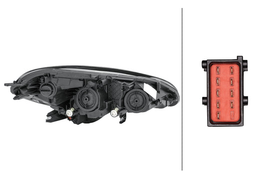 HELLA Halogen/FF-Headlight - left - for e.g. Opel Corsa E (X15) 1LF011830-031