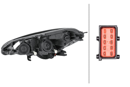 HELLA FF/Halogen-Headlight - right - for e.g. Opel Corsa E (X15) 1LF011830-041
