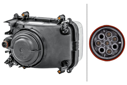 HELLA Halogen-Headlight - left 1LG007660-031