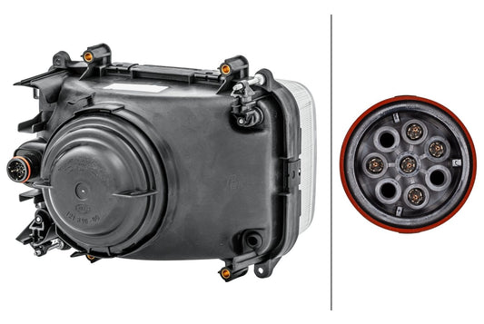 HELLA Halogen-Headlight - left 1LG007660-031