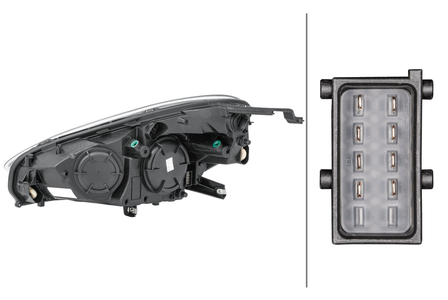 HELLA Bulb-Headlight - right - for e.g. Opel Adam (M13) 1LH354811-041