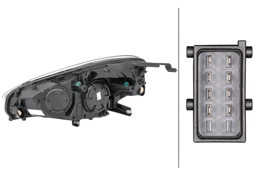HELLA Bulb-Headlight - right - for e.g. Opel Adam (M13) 1LH354811-041